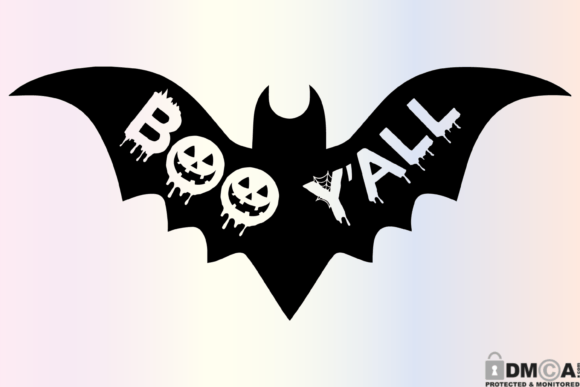 Boo Y All Funny Halloween Bat SVG PNG Review